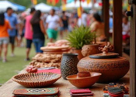 Detalyadong larawan ng mga palamuti sa isang cultural festival